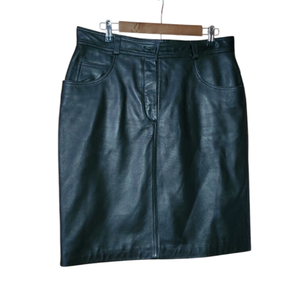 Mondi Vintage 90s Leather Skirt